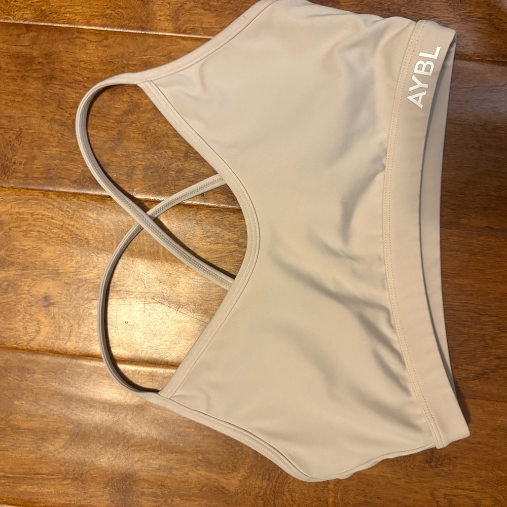 AYBL Women's Cream Sports Bra Small